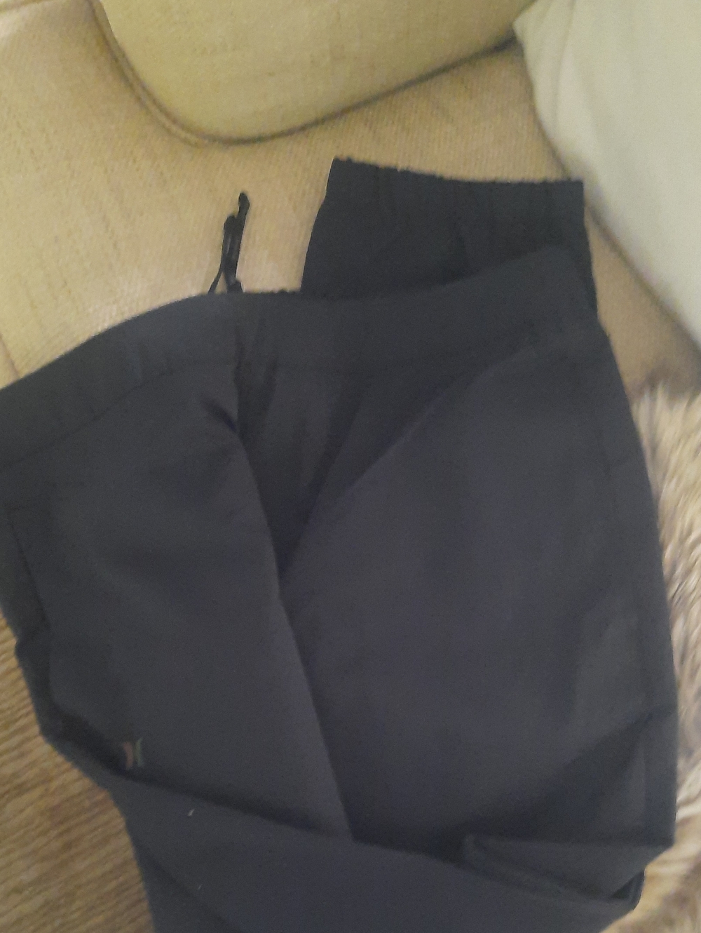 Hurley Black Men's Joggers with Drawstring Waist